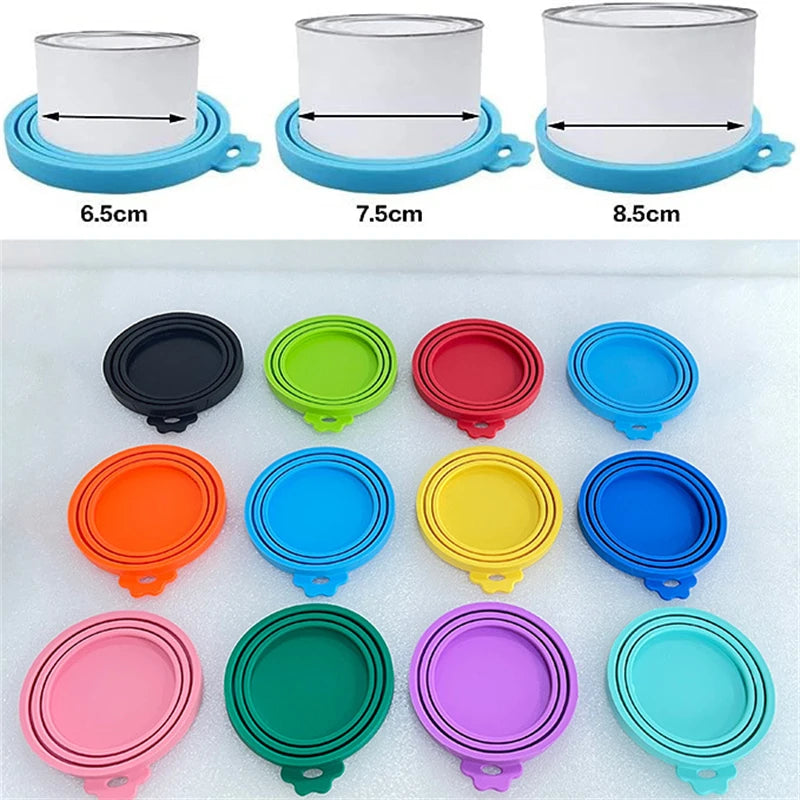 Pet Food Can Cover Portable Silicone Fresh Preservation Canned Lid Seal Cover Health Pet Daily Supplies Pet Food Silicone Cover