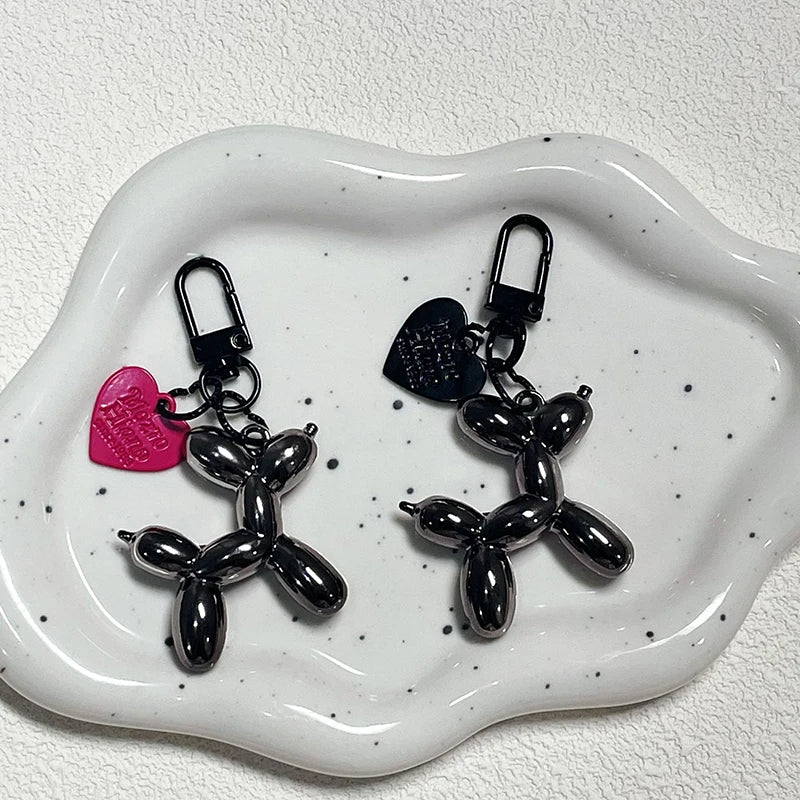 Y2K Balloon Dog Keychain Models for Girls Sweet Ins Style Balloon Dog Phone Chain Key Buckle Accessories Bag Pendant Toys New