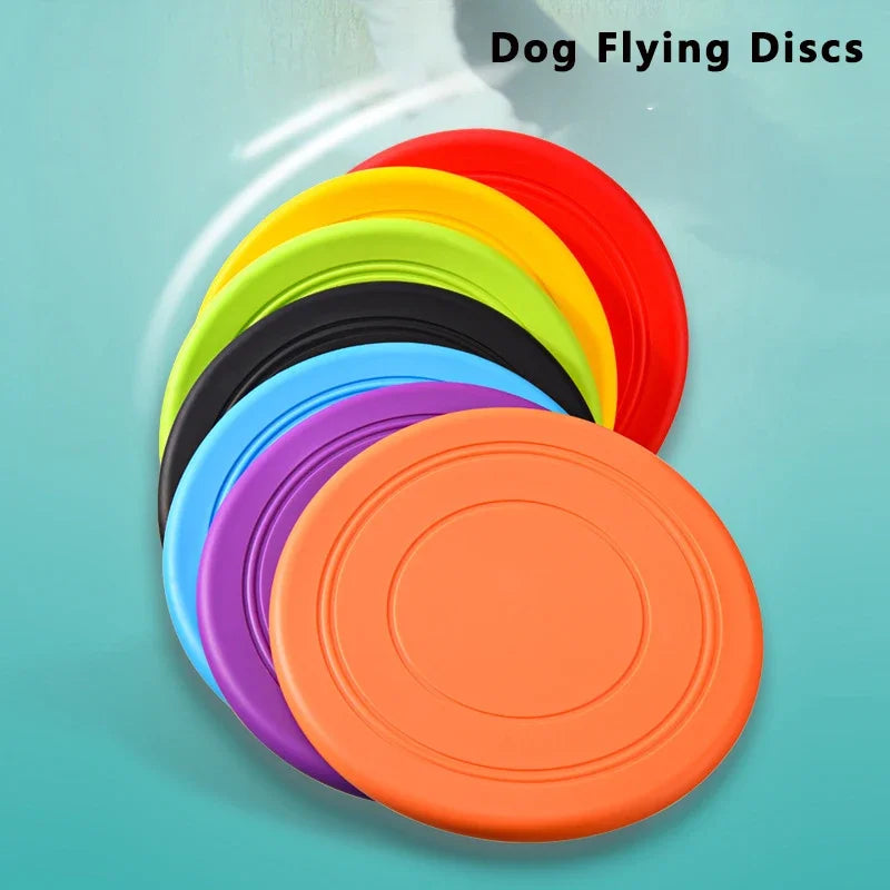 Dog Flying Discs Silicone Flying Saucer Dog Toy Dog Game Flying Discs Resistant Chew Puppy Training Interactive Pet Supplies