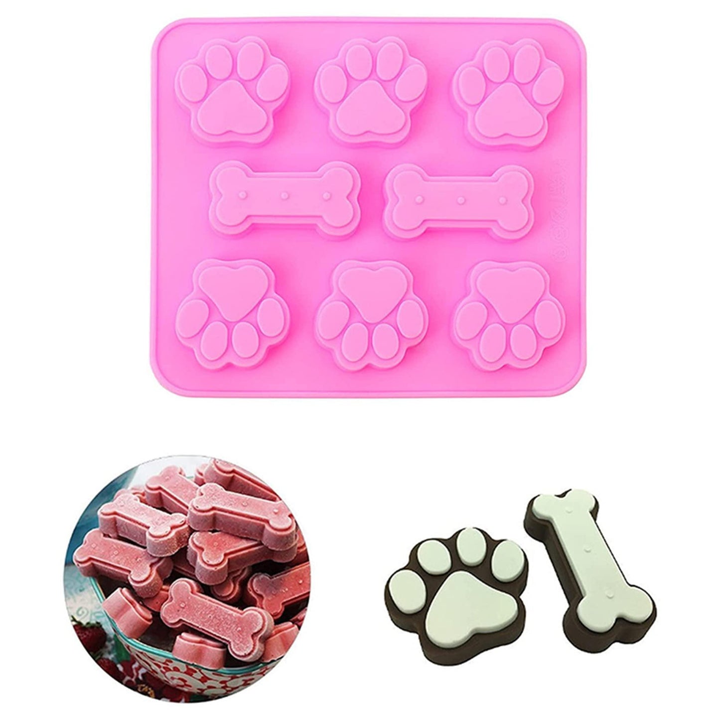 Puppy paw bone silicone mold baking mold used for jelly candy