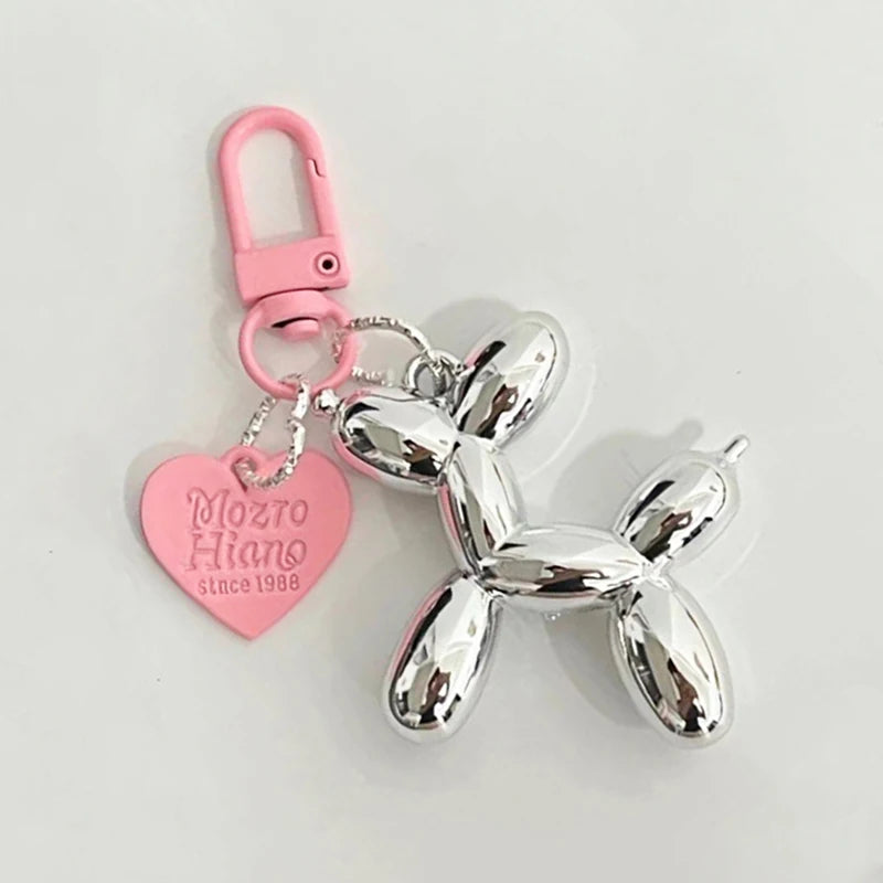 Y2K Balloon Dog Keychain Models for Girls Sweet Ins Style Balloon Dog Phone Chain Key Buckle Accessories Bag Pendant Toys New