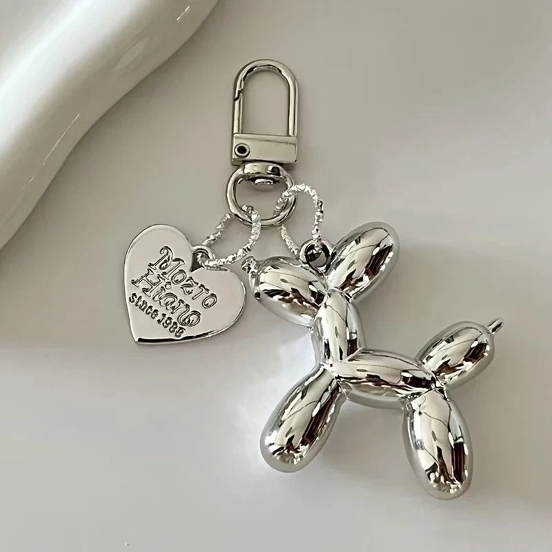 Y2K Balloon Dog Keychain Models for Girls Sweet Ins Style Balloon Dog Phone Chain Key Buckle Accessories Bag Pendant Toys New