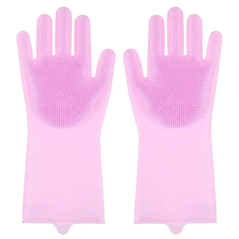 Pet Grooming Cleaning Gloves Dog Cat Bathing Shampoo Glove Scrubber Magic Dishwashing CleannerSponge Silicon Hair Removal Glove